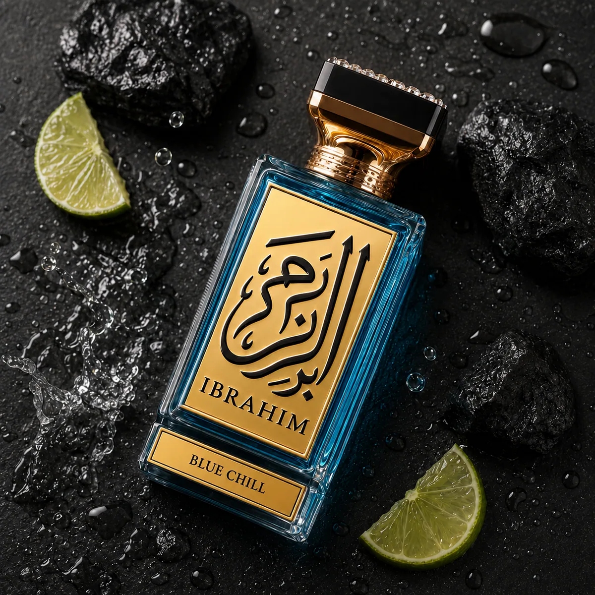 Blue Chill Ocean Blue eau de parfum, flat lay composition