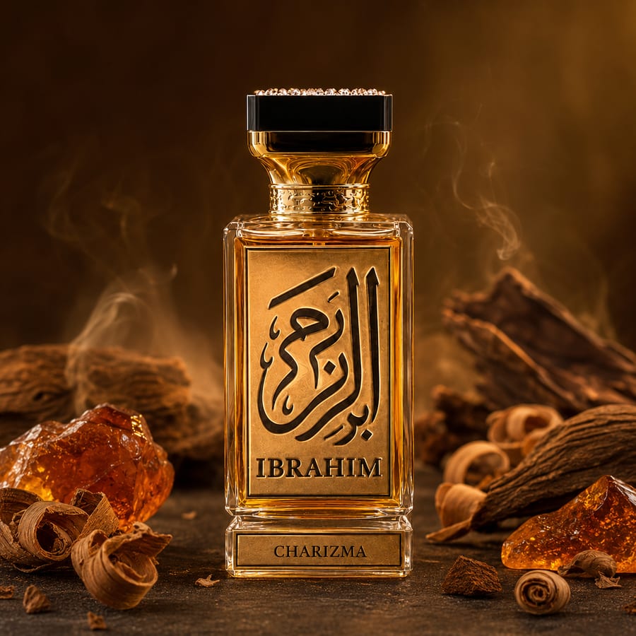 Charizma Warm Amber eau de parfum bottle by IBRAHIM Fragrances