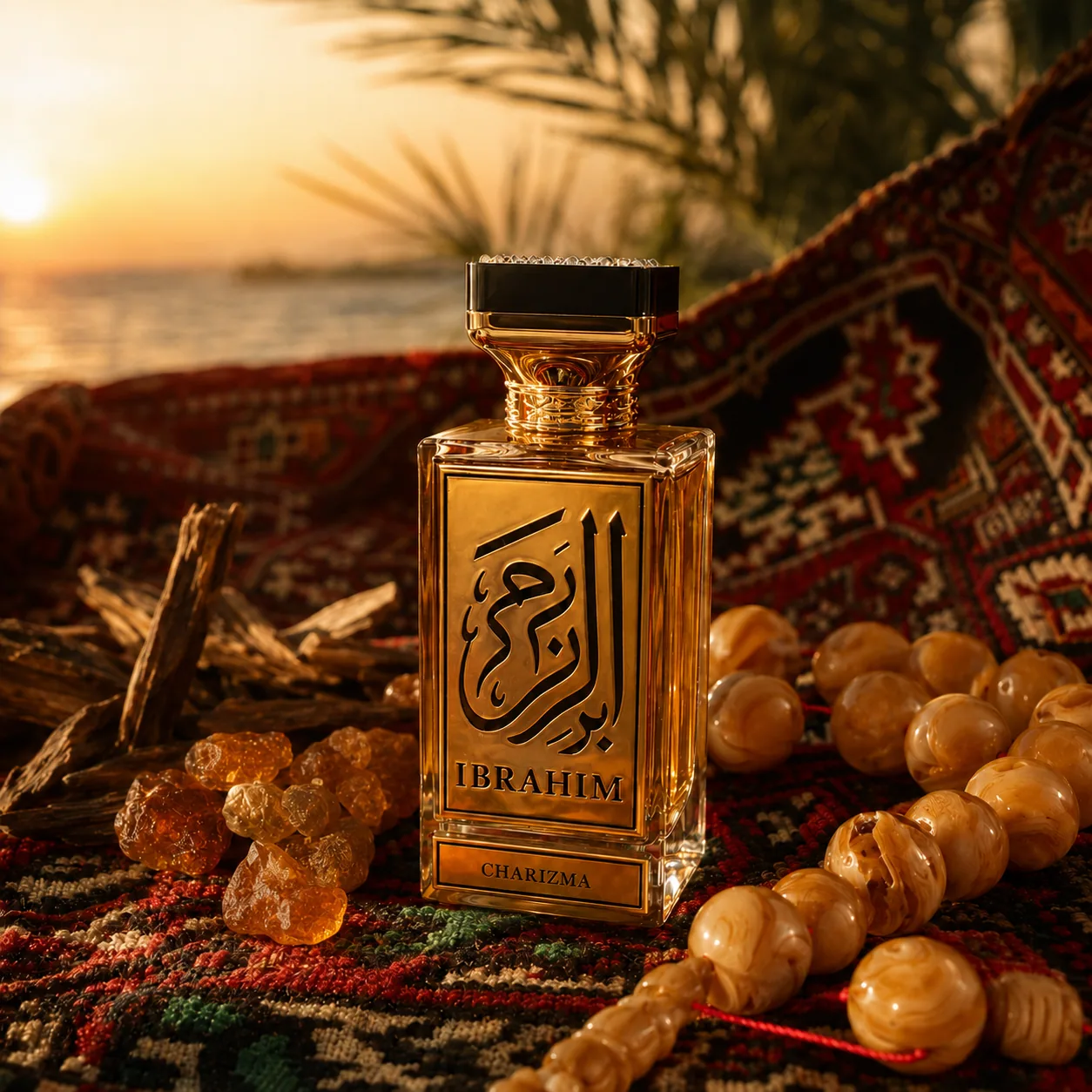 Charizma eau de parfum in a festive heritage setting